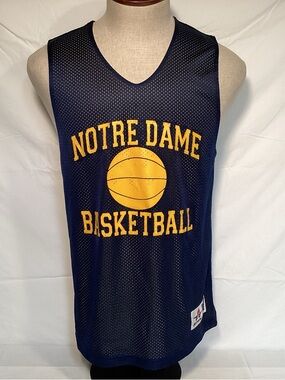 Notre Dame Basketball Navy And Gold Reversible Partice Jersey Men’s Medium